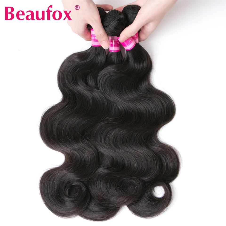 Kit de mechas de cabelo humano ondulado natural - ondas body wave