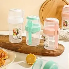 ¡Lleve tazas de desayuno, tazas de ensalada, cereales de yogur, bocadillos de avena, recipientes para parfait y soportes para aderezos para ensaladas con tenedores!