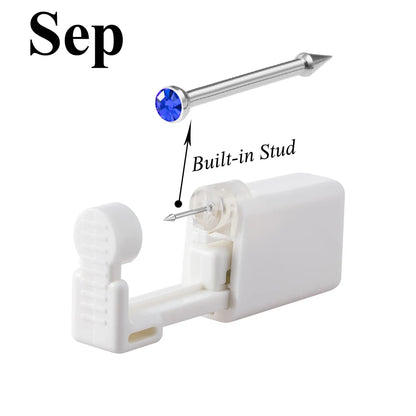 1 Unit Disposable Safe Sterile Piercing Unit For CZ Nose Studs Piercing Gun Piercer Tool Machine Kit Earring Stud Body Jewelry