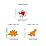 3 pcs/set cute creative dinosaur collection pins Stegosaurus shaped enamel brooches backpack bag jewelry decoration