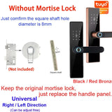 H4 Tuya Electronic Lock Wifi Smart Door Lock Fingerprint Lock Password IC Card Key USB Charge For Smart Home