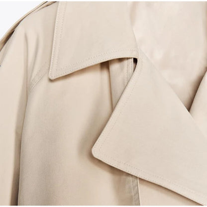 Casual Office Women's Bomber Jacket Chic Lace Up Lapel Collar Full Sleeve Female Coat Spring New Office Lady Outerwear Commuting
