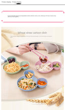 Kid Cartoon Mouse Mickey Bowl Plates Lunch Box Kid Baby Kids Infant Rice Food Bowl Plastic Dinnerware