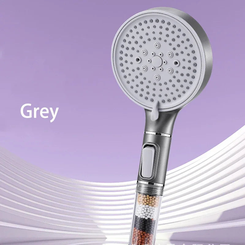 5 modos de cabeça de chuveiro anti calcário filtro higiênico remover calcario titular alça chuvas spa mangueira conjunto para acessórios do banheiro