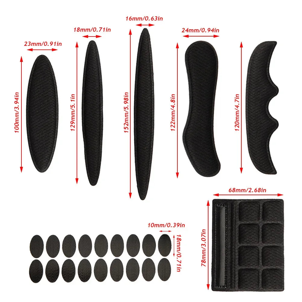 Helmet Padding Kit 27Pcs Bicycle Replacement Universal Foam Pads Set for MTB Bike Motorcycle Cycling Sportswear Accessories