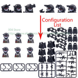 Military Special Forces Action Figure Building Blocks Ghillie Suit Weapons Sniper SWAT Ghost KSK Police Bandit Boy Toy Gift F029