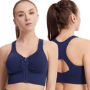 Women Zip Sports Bra Tank Plus Size Shockproof Gather Brassiere Female Yoga Running Fitness Bralette Women's Lingerie Underwear