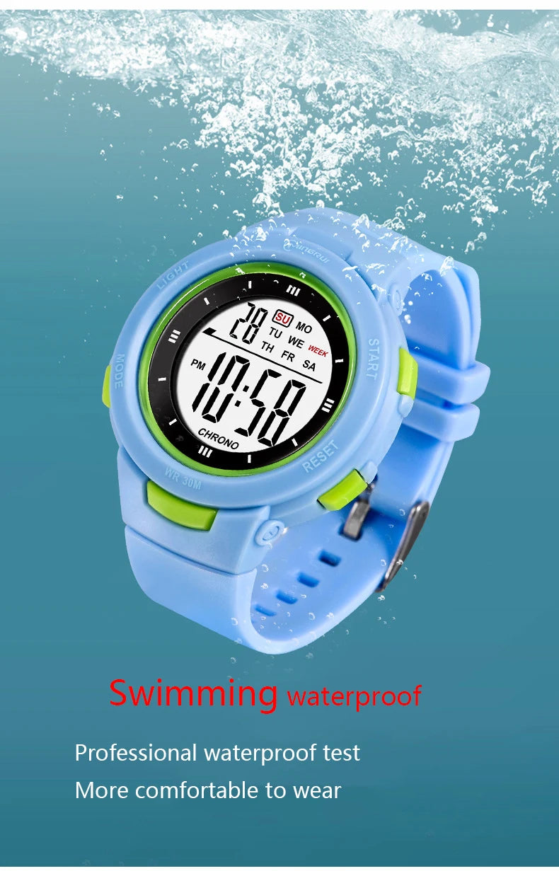 UTHAI CE49 Kids Watches Fashion Luminous Waterproof Alarm Clock Smart Watches Boys and Girls Student Electronic Wristwatch Gift