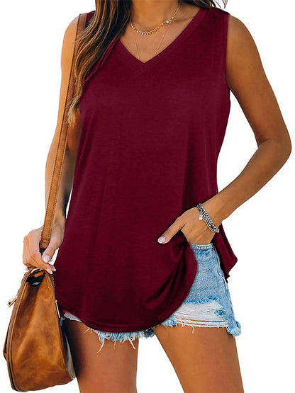 Colete esportivo de verão feminino plus size, top esportivo casual confortável sem mangas, regata