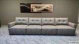 MINGDIBAO Electric Convertible Sofa Bed Italian Genuine Leather Sleeper Couch Multifunction Folding Sofas Beds for Cinema Room