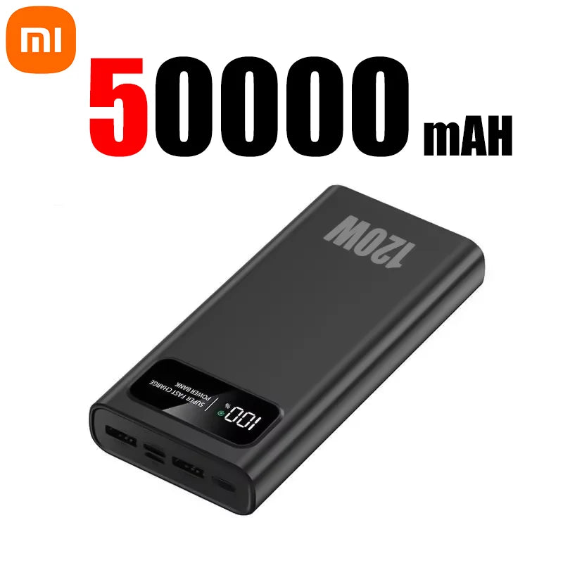 Xiaomi 120W Super Fast Charge 200000 mAh Large Capacity Power Bank Portable Mobile Power Bank for Apple Xiaomi Vivo Samsung