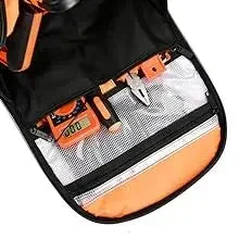 Mochila para herramientas con 75 bolsillos y presillas, resistente, organizador de herramientas/portaherramientas HVAC para electricistas/trabajos de construcción