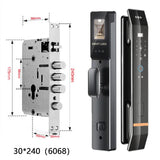 3D Face Smart Door Lock Biometric Recognition Fingerprint Password IC Card APP Wifi Lock Unlock for Home House Apartment