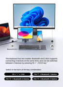 UGREEN Keyboard Wireless Bluetooth 5.0 2.4G Russian/Korean/EN 99 Keycaps For MacBook iPad PC Tablet USB C Rechargeable Keyboard