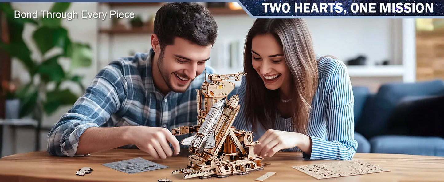 Robotime Rokr 3D Wooden Puzzle Space Shuttle Model Kits For Adults To Build STEM Toy Gift LKA02