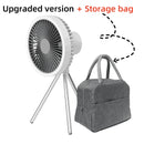 2024 New Portable Tripod Camping Fan 10000mAh USB Rechargeable Multifunctional Mini Outdoor Tent Wireless Ceiling Electric Fan