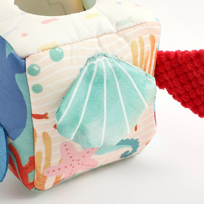 Baby Toys Magic Tissue Box Cotton Finger Exercising Montessori Busy Board Game Educational Toy Soft Rattle Game Ocean Cloth Book