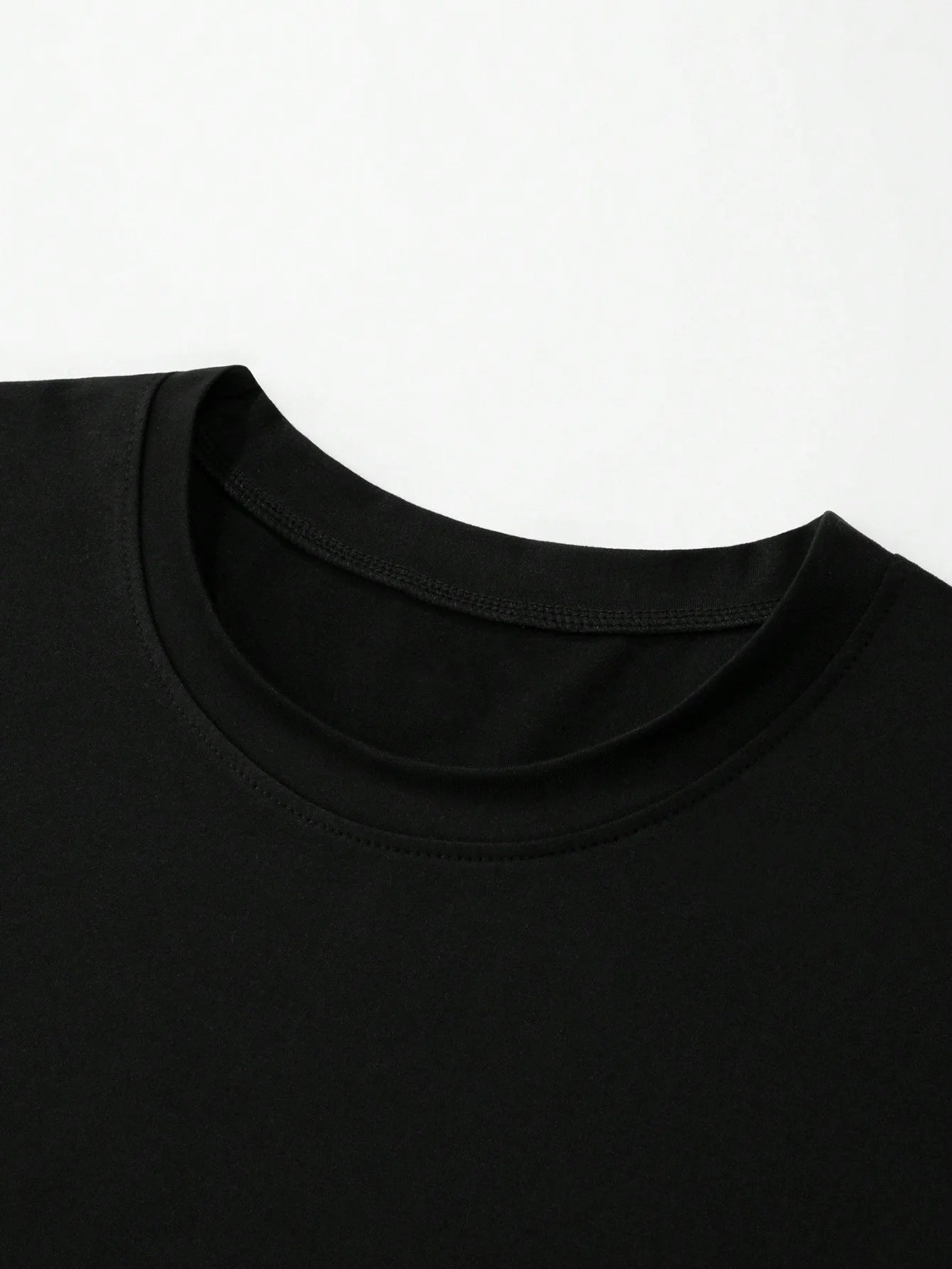 Men's 100% pure cotton loose fit comfortable sports and leisure creative line pattern printed round neck long sleeved T-shirt