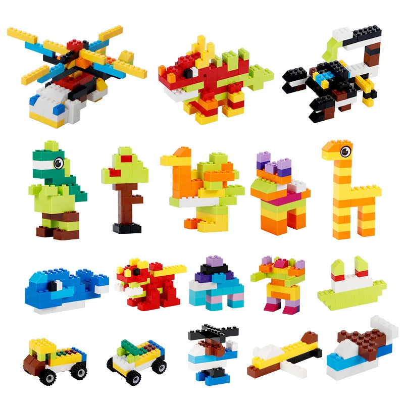 Juego de 1000 bloques de construcción creativos DIY, bloques de construcción clásicos urbanos ensamblados, regalo de cumpleaños, juguetes educativos para niños