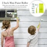 Small Paint Roller Set Mini Roller Edger Brush For Wall Painting With Paint Tray Interior Paint Brushes Painting Tools For Room
