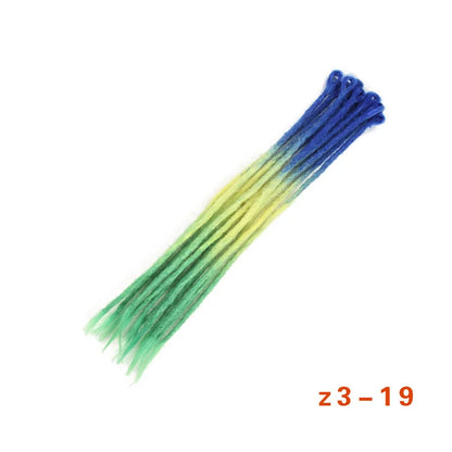 20 Polegada sintético 100% artesanal dreadlock extensões de cabelo fino crochê trançado cabelo backcombed dreads reggae estilo cabelo hippie