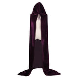 Capa de Veludo Unissex Estilo Ceifador com Capuz – Ideal para Halloween, Natal e Cosplay (Diabo, Bruxa, Mago ou Medieval)