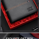 Septwolves Genuine Leather Wallets For Men Original Leather Wallet Man Cowhide Wolf Pattern With Brand Box Father Lover Gift