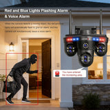 LS VISION 10X Optical Zoom 4-Screens WiFi IP Camera  35MP Outdoor Wifi Security PTZ Cam Auto Tracking Home Surveillance Cameras