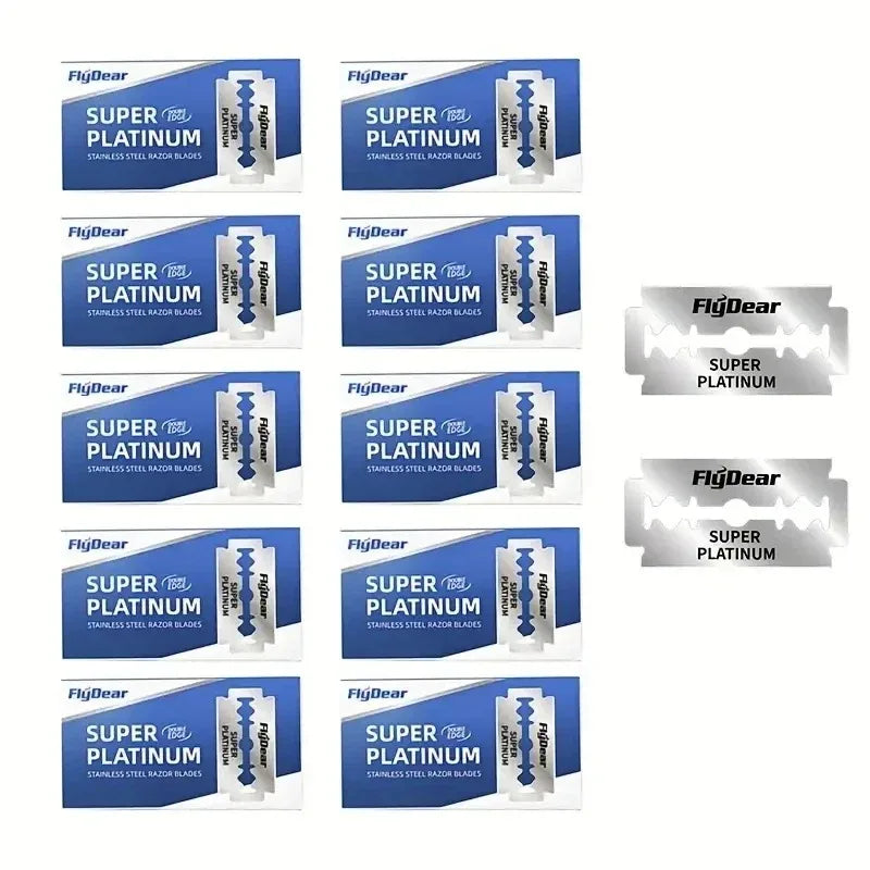 100PCS/10PCS Stainless Steel Double Edge Safety Razor Blades Professional Men's Barber Shave Hair Removal Tool
