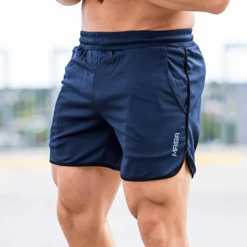 Men's Breathable Sports Shorts Fitness Running Short Pants Quick Dry Slim-Fit Training Pants New Summer Mesh Printing Men's Shorts