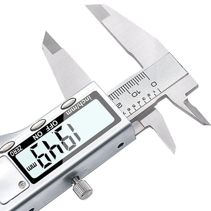 Calibrador Vernier digital electrónico de acero inoxidable de 6 pulgadas y 150 mm, micrómetro de metal, gran oferta.
