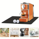 Estera de secado de platos con temática de café, tapete absorbente de barro de diatomeas para cafetería, máquina de café expreso, decoración de restaurante