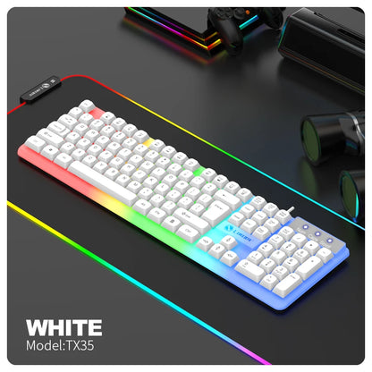 LIMEIDE GTX350 Series Wired 104 Keys Membrane Keyboard Many Kinds of Colorful Lighting Gaming and Office For Windows and IOS