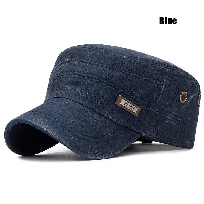 Military Cadet Flat Cap Fashion Clothes Adjustable Snapback Hat Unisex New Fashion Classics Outdoor Casual Sport Baseball Cap