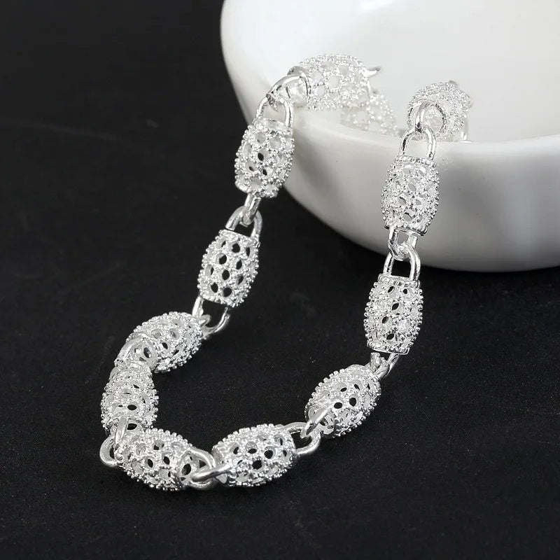 Fashion 925 Sterling Silver Bracelets For Women Luxury Original Designer Hollow Lantern Ball Charm Bracelets Beautiful Jewelry
