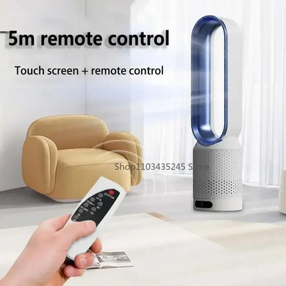 2024 New Bladeless Fan Electric Cooling Air Tower Fans With Remote Control Intelligent Low Noise 16 Inch Stand Floor Dropship