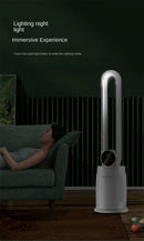 Household Bladeless Fan Wind Air Conditioner Cooling Fan Vertical Shaking Head Electric Fans Standing Fan with Remote Control
