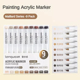 9/144 Colors Acrylic Paint Art Marker Pen DIY Painting Drawing for Card Ceramic Stone Mug Glass Fabric Clothes Art Supplies
