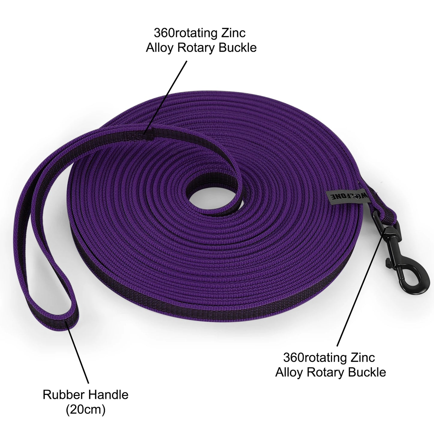Correa para perros de látex, seda, mediana y pequeña, larga, de 1,5 m, 5 m, 3 m y 15 m, fácil y práctica para entrenamiento, correa para perros grande de dos colores, 10 metros.