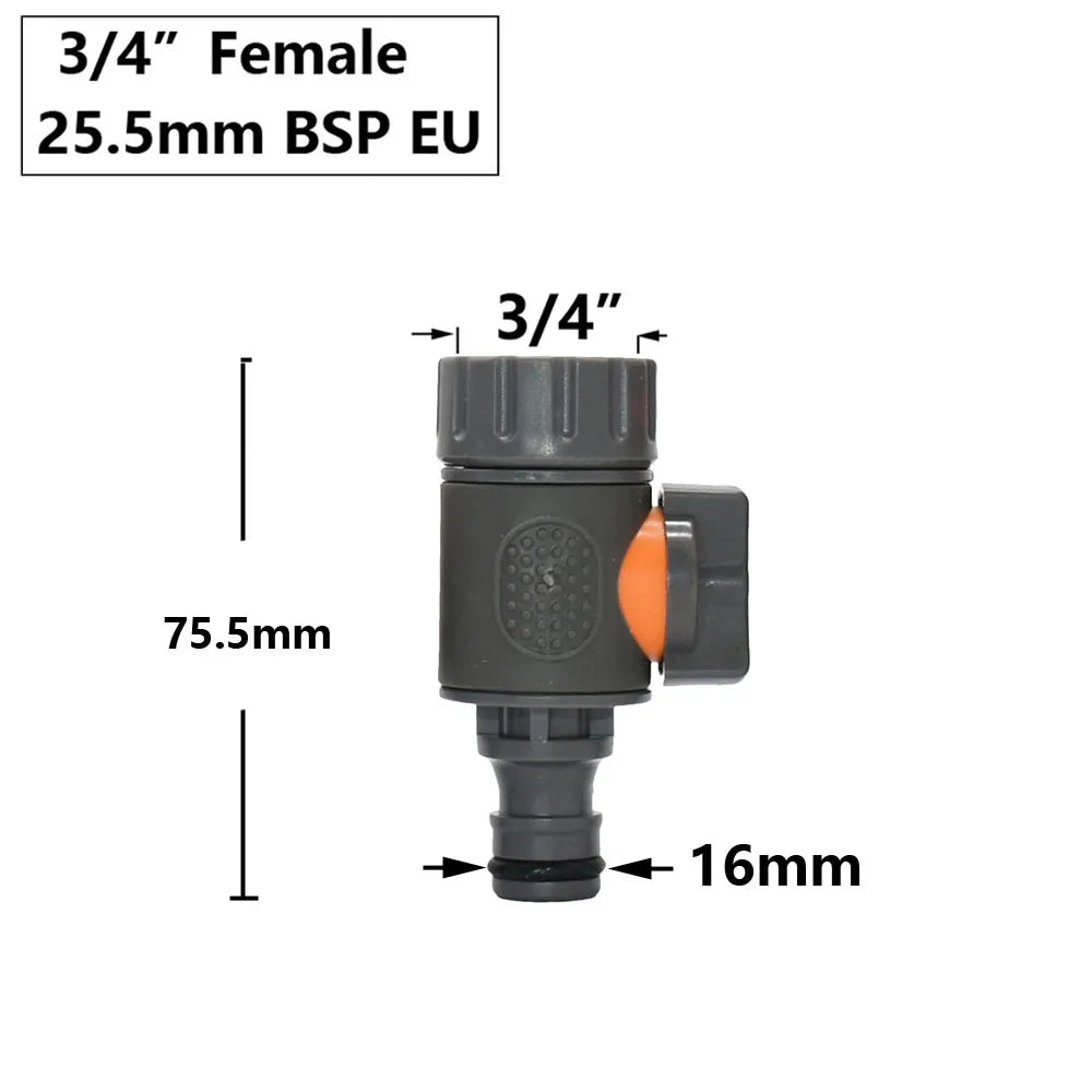 Conector rápido para manguera de jardín, acoplador de tubería de 1/2, 3/4 y 1 pulgada, conector de agua de parada, junta de reparación de 16/20/32 mm, accesorio para sistema de riego
