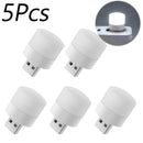 1/10Pcs Mini USB Night Light Warm White Eye Protection Book Reading Light USB Plug Computer Mobile Power Charging LED Night Lamp