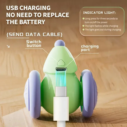 Brinquedos para animais de estimação Brinquedo interativo para gatos Carro elétrico com mouse - Teaser automático com produtos para animais de estimação para evitar obstáculos inteligentes