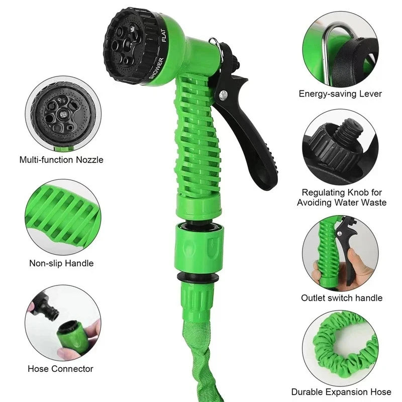 2024 Expandable Magic Hose, High-Pressure Car Wash, 7Water Spraying Functions, Water Gun, Home Garden Watering Hose garden hose