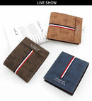 2023 New Short Men Wallets Slim Card Holder Male Purses Luxury PU Leather Coin Pocket High Quality Small Men's Wallet