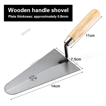 Stainless Steel Trowel Wall Bricklayer Thickened Trowel Tiled Tile Trowel Gray Spoon Putty Knife Trowel Tool