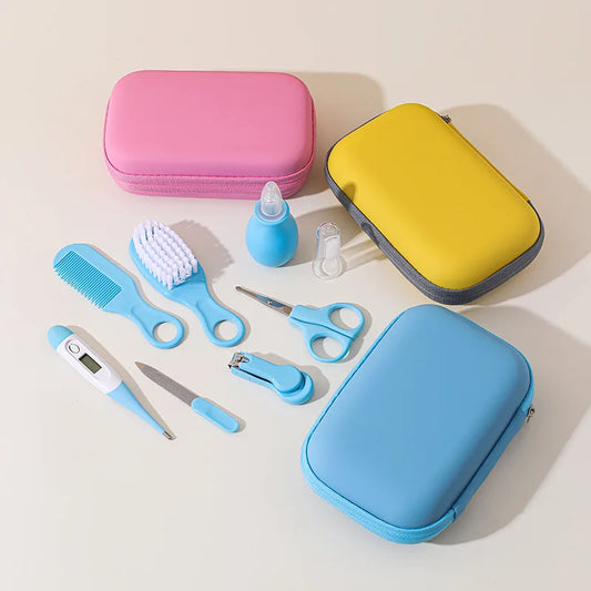 8pcs/Set Nail Clippers Baby Care Soft Comb Brush Care Combination Hair Comb Grooming Brush Set Nail Trimmer Tool Kit Healthcare