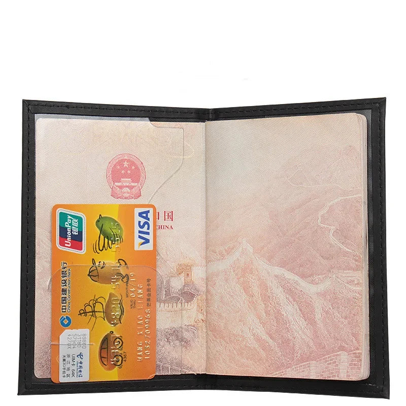 Fashion Women Men Passport Cover Pu Leather Solid color Travel ID Credit Card Passport Holder Packet Wallet Purse Bags Pouch