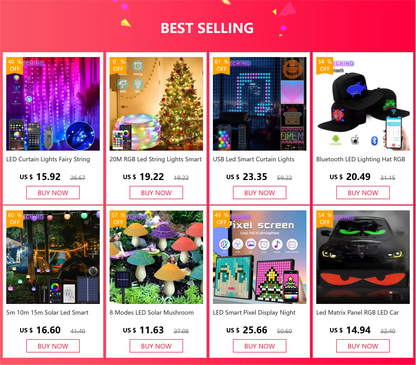 USB Led Smart Curtain Lights Bluetooth App Led String RGB Fairy Lights DIY Music Lights Party Window Curtain Bedroom Decoration
