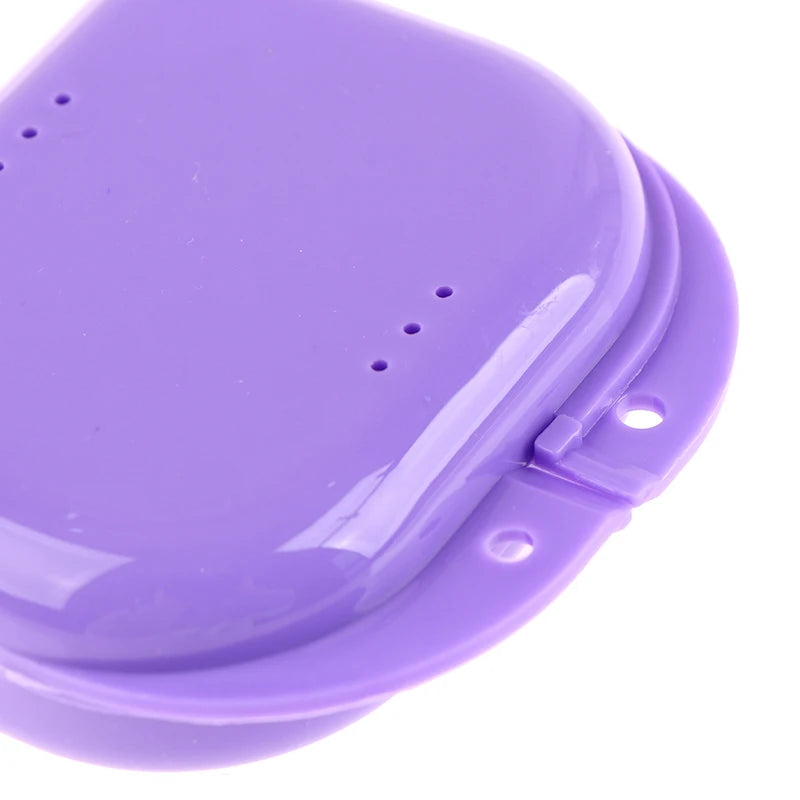 Denture Storage Box Dental Retainer Orthodontic Mouth Guard Container Plastic Oral Hygiene Supplies Tray Dental Appliance Case