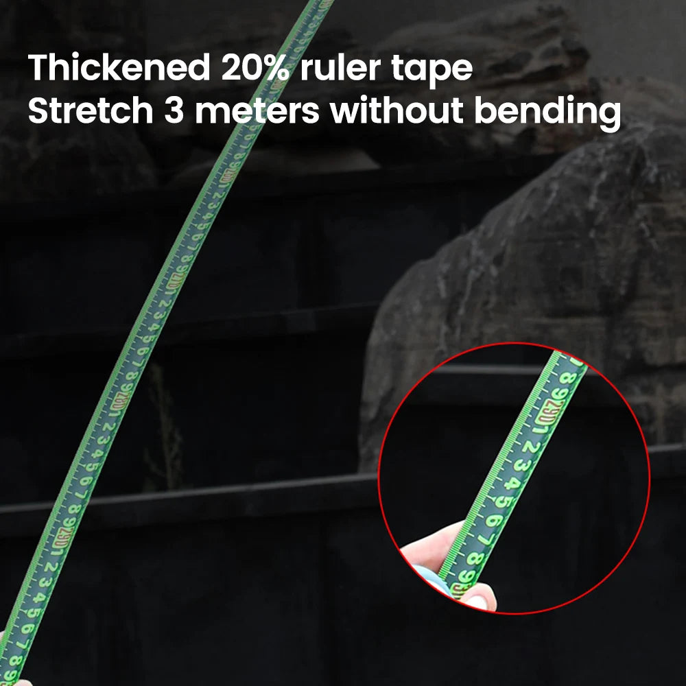 1PCS Self Locking Steel Tape Measuring Tool High-Precision Laser Inkjet Code Box Ruler Measure Fluorescent Widened Meter Ruler